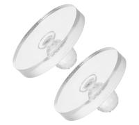 Hemobllo 2pcs round Eyeshadow Pressing Tool for Loose Powders and Magnetic Palettes, Plastic Eye Shadow Stamp Tool with High-precision Pre Mold, Prevents Edge Lifting and Powder Collapse