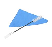 Hemobllo 2pcs Saxophone and Clarinet Cleaning Kit Saxophone Tone Hole Brush and Triangular Cloth, Nylon and Iron Material, Blue Colour, Easy to Use, Remove Dirt and Grime, for Professionals