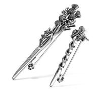 Hemobllo 2Pcs Scottish Thistle Brooch National Pins Vintage Brooch Clips for Suits Shirts Decorative Collar Pin for Women Men