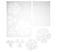 Hemobllo 2pcs Semi- Peony Flower Heat Shrink Plastic Sheets, Pre-Cut Thermal Shrinky Paper for DIY Hairpin Crafting and Spring Floral Jewelry Making