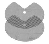 Hemobllo 2pcs Shelf Mat Circle Lazy Susan Shelf Liner PVC Non-slip Easy Clean Black for Cabinets and Refrigerator