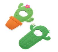 Hemobllo 2pcs Silicone Cactus Shaped Bottle Openers with Magnetic Fridge Sticker, Practical and Creative Beer Openers for Camping and Travel, Unique Lovely Kitchen Gadget