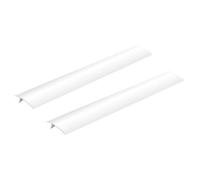 Hemobllo 2pcs Silicone Stove Gap Covers Protector for Kitchen Oven, Heat Resistant Flexible Filler Seamless Design, White Colour Suitable for Sink Areas and Stovetop Gap Filling