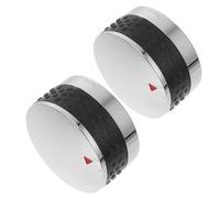 Hemobllo 2pcs Silver Gas Grill Stove Knobs Replacement for Cooking Appliances and Oven, 58mm Diameter Abs Material with Easy Installation and Enhanced Control for Kitchen and Outdoor