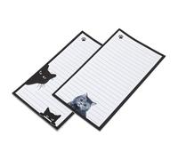 Hemobllo 2pcs Small Cute Cat Memo Pads Self-adhesive Notes for Office Desk Accessories and Classroom Supplies, Blank Notepads with Refrigerator Magnet for Women and Students