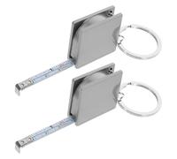 Hemobllo 2pcs Small Retractable Metal Tape Measure Key Ring with Scale Marks and Stable Slide Lock, 1 Meter Portable Slim Tape Tool for Outdoor Use and Celebration