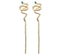 Hemobllo 2pcs Snake Hairpin Chinese Style Hair Sticks Gold Vintage Hair Accessories Chopsticks for Women