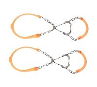 Hemobllo 2pcs Spike Ice Traction Crampons for Hiking and Mountaineering Durable Outdoor Shoe Chains for Men and Women Slip Grippers for Snow and Ice Lightweight and Portable Footwear
