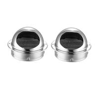 Hemobllo 2pcs Stainless Steel Air Vent Cooker Hood Exhaust Outlet Cover Replacement Part for Range Hood Ventilation System