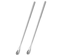 Hemobllo 2pcs Stainless Steel Feeder Spoon for Crested Gecko Food Tiny Spoon for Pet Food
