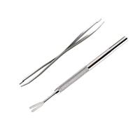 Hemobllo 2pcs Stainless Steel Tool Set for Dogs and Cats Lightweight Tweezers to Precisely Tiny Embedded Parasites for Visit Your Local Park Or Camping