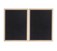 Hemobllo 2pcs Tabletop Chalkboard Wooden Rectangle 40x30cm Black Reusable Message Board for Easy Menu Updates, Desktop Buffet Display, Restaurant Cafe Party Sign