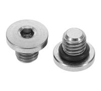 Hemobllo 2pcs Titanium Disc Brake Oil Cap Screws M5x5-8 for Mountain Bike Hydraulic Brake Lever Oil Cylinder Cover Fixing Screws Compatible with Shimano Deore Xt Alloy Tank Lid for Cycling