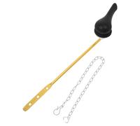 Hemobllo 2pcs Toilet Tank Lever Toilet Flush Button Pusher Replacement Kit Black Abs Aluminium Iron Electroplated Finish Bathroom Use for Elderly and Limited Strength Users