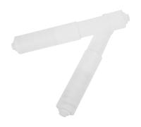 Hemobllo 2pcs Toilet Tissue Holder Rod Retractable Spring-loaded Plastic Toilet Paper Roller Insert 11.4-14cm White for Bathroom Restroom Cabinet Side Panels