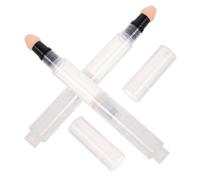 Hemobllo 2Pcs Travel Makeup Powder Applicator Pen Refillable Lip Gloss Dispenser with Sponge Tip for Blush Foundation and Concealer Portable Compact for Women the Go