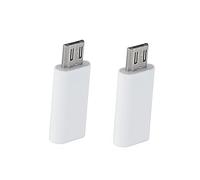 Hemobllo 2pcs Type-c Female to Micro Usb Male Adapter, Usb-c Converter for Phone Tablet Laptop Charging, White Compact Type-converter for Mobile Devices