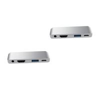 Hemobllo 2pcs USB C Hub Adapter Usb-c Pd Charging USB for Laptop Headphone Jack Adapter for Audio Listening at Desk