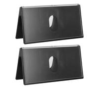 Hemobllo 2pcs V Shape Desk Name Plate Holder 8x4 Inch Plastic Double-sided Name Plate Display Stand for Office Meeting Room and Conference Table