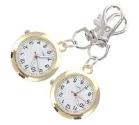 Hemobllo 2pcs Vintage Steampunk Pocket Watch for Nurses and Professionals, Small Quartz Watches with Portable Design and Lightweight Stainless Steel, for Costume Decoration