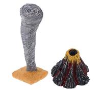 Hemobllo 2pcs Volcano and Tornado Science Kit, Simulated Erupting Volcano and Miniature Tornado Table Decoration for Stem Learning, Natural Disaster Exploration for Home and Classroom