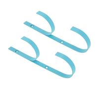 Hemobllo 2pcs Wall Mounted Pool Pole Holder Hook for Efficient Organisation of Garden Tools and Skimmers, Blue Iron Multi-Functional Pool Tool Rack for Fence or Wall Storage