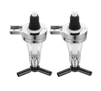 Hemobllo 2pcs Wall-Mounted Wine Pourers with 25ml Ration Pump Dispensers, Plastic and Silicone Material, Prevents Spillages, Easy to Use, for Kitchens and Family Gatherings Random Color