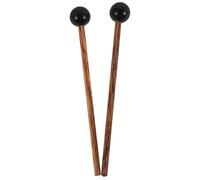 Hemobllo 2pcs Wenge Wood Drum Mallets with Rubber round Heads for Tongue Drums and Percussion Instruments, Mini Percussion Sticks Suitable and Music Practice