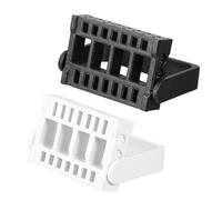 Hemobllo 2pcs White 16-hole Nail Bits Holder Made of Ps for Nail Art Lovers High Performance Drill Bit Display Rack to Store and Organize at Home or Salon