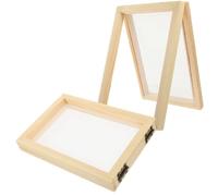 Hemobllo 2pcs Wooden Paper Making Frame DIY Crafting Screen Mold for Durable Wood and Material Educational Science for Family Art Activities and Recycled Paper Creativity