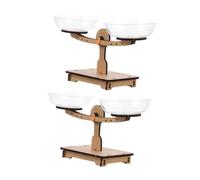 Hemobllo 2pcs Wooden Preschool Balance Scales DIY Stem Educational Tool for Homeschool Science Experiments Early Math Learning Game
