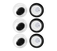 Hemobllo 3 Boxes Individual Eyelashes Extension Kit with Black Fiber Lashes, Easy to Bend and Seamlessly Blend with Natural Eyelashes, for Cosmetic School and Home Use
