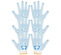 Hemobllo 3 Pairs Gardening Gloves with Fun Panda Design, Enhanced Grip and Protective Silicone Coating, White Knitting Material Gloves for Outdoor Learning and Gardening Activities