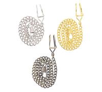 Hemobllo 3 Pcs Vintage Pocket Watch Chains for Men Metal Watch Hanging Chains in Silver Gold and Bronze Suitable and Necklace Making