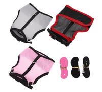 Hemobllo 3 Sets Small Animal Harness Leash for Hamsters and Small Pets, Comfortable Mesh Cloth Bunny Harness with Easy On/off Design, Lightweight Chest Vest for Outdoor Activities