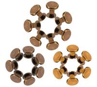 Hemobllo 30 Pcs Copper Flat Head Rivet Screws for Belt Harness Nail Rivet Fastening, Easy to Use and Environmentally Friendly, for Leathercraft, Notebook, and DIY Projects