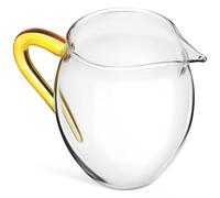 Hemobllo 300ml Small Heat Resistant Glass Pitcher Creamer Jug Orange Color Glass Tea Cup Suitable for Afternoon Tea and Hot Drinks