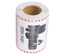 Hemobllo 300pcs Lithium Battery Shipping Warning Labels Fire Explosion Caution Stickers for Air Transport Compliance Safety Packaging