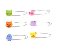 Hemobllo 30pcs Animal Diaper Safety Pins Long Plastic Head Secure Fasteners for Clothes Diaper Change