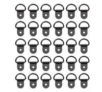 Hemobllo 30pcs Black Triangle D Ring Picture Hangers Heavy Duty Metal Picture Frame Hooks Easy to Install for Hanging Your Frames on The Wall