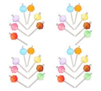 Hemobllo 30Pcs Cute Lollipop Charms Resin DIY Craft Pendants Colorful Candy Stick Ornaments for Bracelet Earrings Necklace Making Accessories