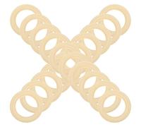 Hemobllo 30pcs DIY Macrame Rings Handmade Rings Wood Wear-Resistant Multi-Function Craft Supply for Plant Hangers and Tapestries Suitable for Knitting Beginners and Enthusiasts