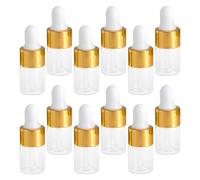 Hemobllo 30pcs Glass Dropper Bottles for Hair Oils and Beard Oils 2ml Empty Cosmetic Liquid Containers with Easy Dosage Control Multi-function Perfume Sample Droppers for Bag Travel