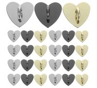 Hemobllo 30pcs Heart-shaped Alloy Mobile Phone Charm Hooks Strong Adhesive for DIY Cellphone Accessories for Everyday Use