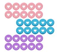 Hemobllo 30pcs Plastic Heart-Shaped Binding Ring Discs for Loose Leaf Notebooks, Easy to Add or Remove Pages Without Damaging Paper, Blue Colour, for Fastening Document Stacks
