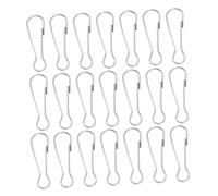 Hemobllo 30pcs Stainless Steel Spring Clips 50mm for Keychain Snap Hooks, Lanyard Id Card Badge Holders, DIY Jewelry Making, Sturdy Flagpole Clip Accessories for Crafts