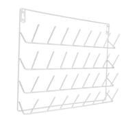 Hemobllo 32-Spool Sewing Thread Holder Organizer Rack with Hooks, Large Capacity Iron Wall-Mounted Thread Storage Rack for Sewing Rooms and Quilting