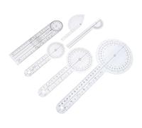 Hemobllo 360 Degree Goniometer 6pcs Plastic Adjustable Angle Ruler Set for Joint Range Evaluation and Occupational Therapy Use