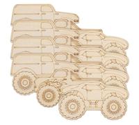 Hemobllo 36pcs Wooden Car Shaped Cutouts for Craft Projects, Hanging Ornaments for ’s Event Painting Activities