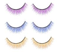 Hemobllo 3d Multilayer Colored False Eyelashes 3 Pairs to Make Eyes Look Fuller Reusable Synthetic Silk Fiber Lashes for Women for Photography and Cosplay